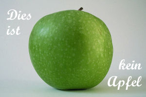 René Der Betrug der Bilder: Dies ist kein Apfel